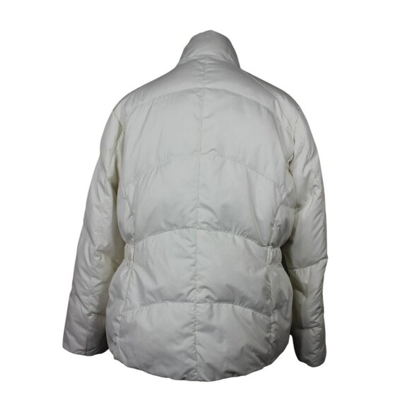 Eddie Bauer women's ivory full zip premium goose down filled puffer jacket 2X - Picture 3 of 16